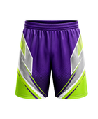 Custom Flag Football Jersey & Shorts Grey/neonGreen/Purple Team Uniform, Wholesale Bulk, Low MOQ, Performance Sportswear