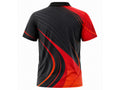 Custom Black Sublimated Tennis Shirt – Red Team Polo Jersey for Clubs