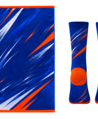 Custom ping pong Towel and Socks Set – Blue Orange Ping Pong Accessories for Wholesale Buyers