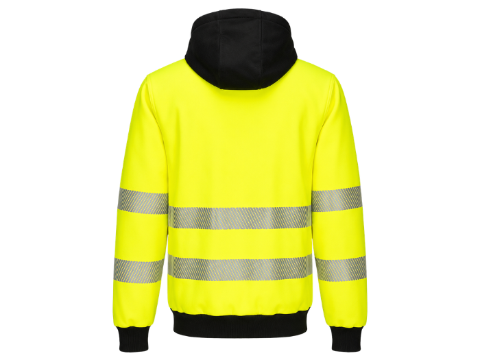 Railway Hi-Vis Zip Hoodie Yellow and Black | B2B Low MOQ Railway Workwear Manufacturer