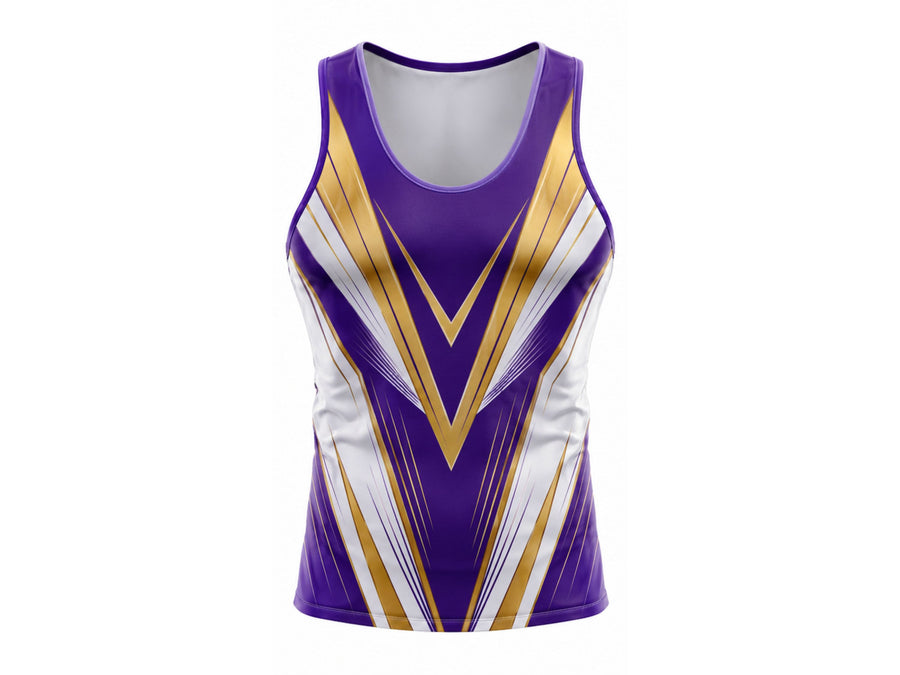 Purple & Gold Wrestling Singlet – Custom Team Uniform, Performance Sportswear, Wholesale Bulk design preview