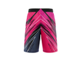 Custom Hot Pink, Charcoal Gray, Black & White Basketball Sublimated Shorts