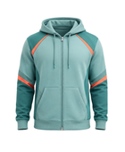 Custom Powerlifting Hoodie | Wholesale Strength Training Hoodie | Sage Green Coral Teal | Apparels Bridge