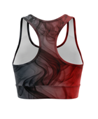 Basketball Sports Bra – Custom Sublimated Burgundy Charcoal Racerback | Wholesale Manufacturer
