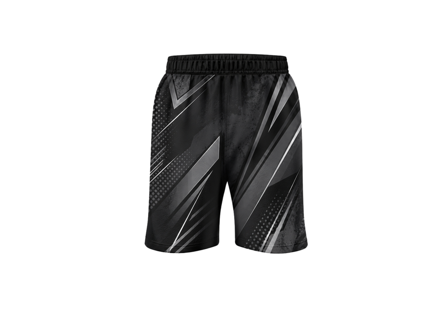 Black & Gray ESports Shorts – Custom Team Gaming Uniform, Wholesale Bulk, Low MOQ design preview
