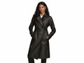 Women’s Genuine Leather Trench Coat Wholesale Custom Private Label Leather Outerwear Manufacturer
