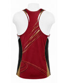 Custom Track & Field Running Singlet | Wholesale Athletics Vest | Maroon Black Gold | Apparels Bridge