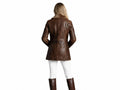 Vintage Brown Sheepskin Leather Jacket Wholesale | Women’s Fur Lined Winter Coat Manufacturer