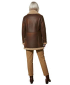 Brown Sheepskin Rancher Coat Wholesale | Women’s Faux Shearling Winter Jacket Manufacturer