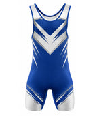 Blue & White Wrestling Uniform – Custom Team Singlet, Performance Sportswear, Wholesale Bulk