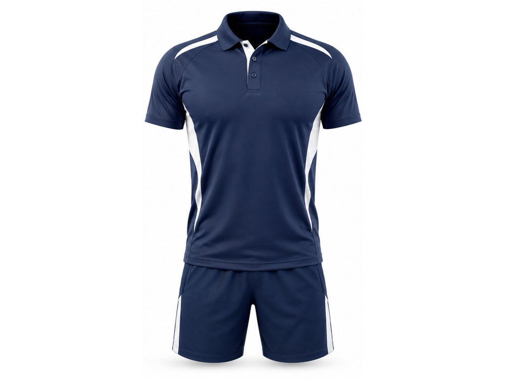 Training Uniform Navy & White Wholesale Performance Kit Low MOQ front design preview