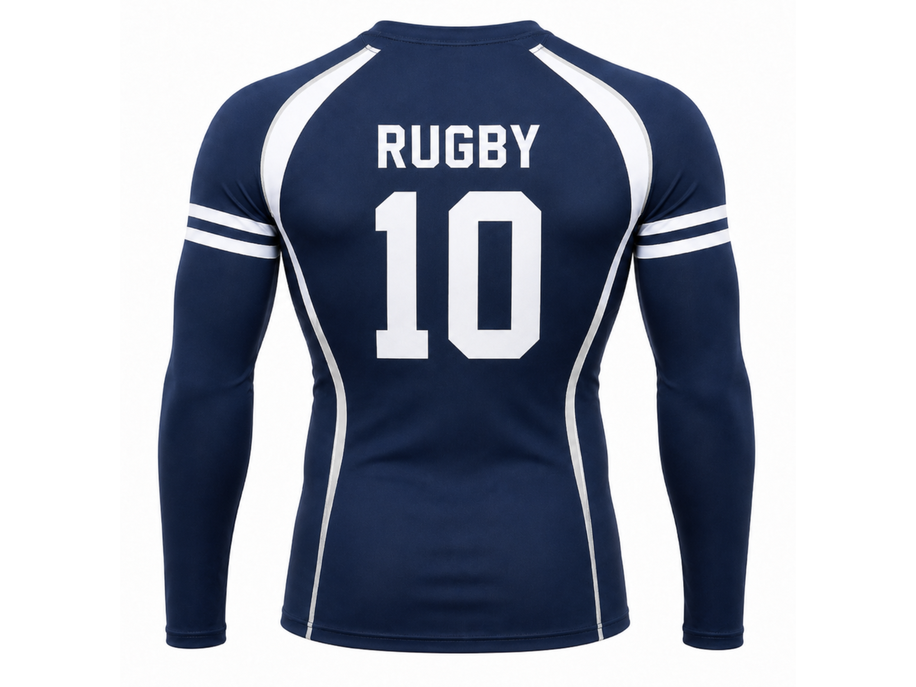 Custom Navy Rugby Compression Shirt | Wholesale Long Sleeve Team Base Layer