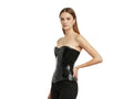 Black Cosplay PVC Overbust Corset Wholesale | Glossy Gothic Bustier Manufacturer