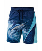 Custom Navy Ocean Fishing Shorts | Wholesale Sublimated Outdoor Shorts for Bulk Orders