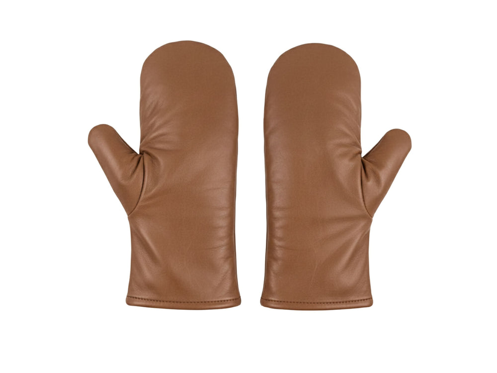 Genuine Leather Oven Mitts Wholesale | Custom Heat Resistant Baking & Grilling Gloves Manufacturer front design preview