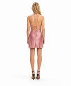 Wholesale Blush Pink Satin Short Prom Dress, Custom Sleeveless Mini Formal Dress Manufacturer for Private Label Boutiques