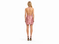Wholesale Blush Pink Satin Short Prom Dress, Custom Sleeveless Mini Formal Dress Manufacturer for Private Label Boutiques
