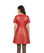 Women’s Genuine Leather Skater Dress Wholesale | Custom Private Label Party Dress Manufacturer