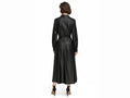 Women’s Genuine Leather Midi Shirt Dress Wholesale | Custom Private Label A-Line Dress Manufacturer