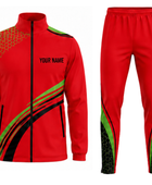 Track and Field Warm-Up Tracksuit Set – Red, Green and Black Wholesale Teamwear