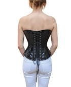 Glossy Black PVC Corset Wholesale | Overbust Bustier Top Private Label Manufacturer