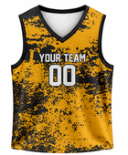 Yellow Custom Basketball Sublimated Jersey – Wholesale Bulk Team Kit, Low MOQ, B2B Performance Apparel