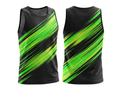 Basketball Tank Top – Custom Black Lime Green Sublimated Design | Wholesale Manufacturer