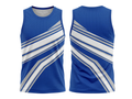 Basketball Tank Top – Custom Sublimated Royal Blue White Diagonal Design | Wholesale Manufacturer