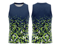 Basketball Tank Top – Custom Sublimated Navy Lime Pixel Gradient Design | Wholesale Manufacturer