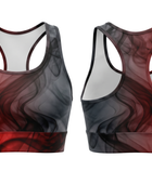 Basketball Sports Bra – Custom Sublimated Burgundy Charcoal Racerback | Wholesale Manufacturer