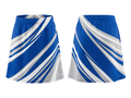 Basketball Skort – Custom Sublimated Royal Blue White Stripe Design | Wholesale Manufacturer