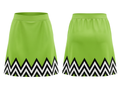 Basketball Skort – Custom Sublimated Lime Green Chevron Design | Wholesale Manufacturer