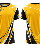 Custom Chase Tag Sponsor Crew Jersey – Yellow Sublimated Shirt | Wholesale Event Teamwear