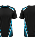 Custom Bowling Fan T-Shirt – Black Teal White Sublimated Lifestyle Apparel