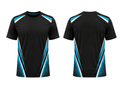 Custom Bowling Fan T-Shirt – Black Teal White Sublimated Lifestyle Apparel