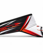 Custom Archery Sports Visor – Black Red White Sublimated Team Headwear