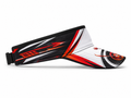 Custom Archery Sports Visor – Black Red White Sublimated Team Headwear