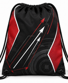 Custom Archery Drawstring Bag – Black Red Sublimated Team Carry Gear