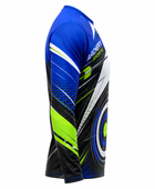 Custom Long-Sleeve Archery Shirt – Blue White Sublimated Teamwear for Clubs and Wholesale Buyers