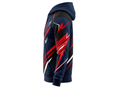Custom Archery Pullover Hoodie – Navy Red Sublimated Teamwear for Clubs and Wholesale Buyers