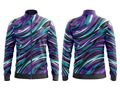Wholesale Basketball Warm-Up Jacket – Sublimated Purple Abstract Full-Zip Teamwear