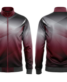 Wholesale Basketball Warm-Up Jacket – Sublimated Burgundy Gradient Full-Zip Teamwear