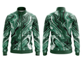 Wholesale Basketball Warm-Up Jacket – Sublimated Green Marble Full-Zip Teamwear