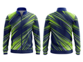 Wholesale Basketball Warm-Up Jacket – Sublimated Navy Lime Full-Zip Teamwear