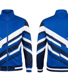 Wholesale Basketball Warm-Up Jacket – Sublimated Royal Blue Full-Zip Teamwear