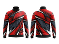 Wholesale Basketball Warm-Up Jacket – Red Black Sublimated Full-Zip Teamwear