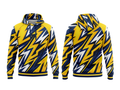Wholesale Basketball Hoodie – Yellow Navy Lightning Sublimated Pullover Teamwear