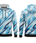 Wholesale Basketball Hoodie – Ice Blue Geometric Sublimated Pullover Teamwear