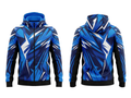 Wholesale Basketball Hoodie – Blue Black Geometric Sublimated Pullover Teamwear
