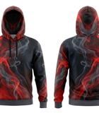 Wholesale Basketball Hoodie – Red Black Smoke Sublimated Pullover Teamwear